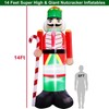 TURNMEON 14 Foot Giant Christmas Inflatables Nutcracker Soldier Outdoor Decorations