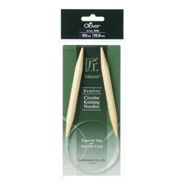 Clover Takumi Bamboo: Knitting Pins: Circular: 60cm x 10.00mm, Wood, 60x1x1 cm