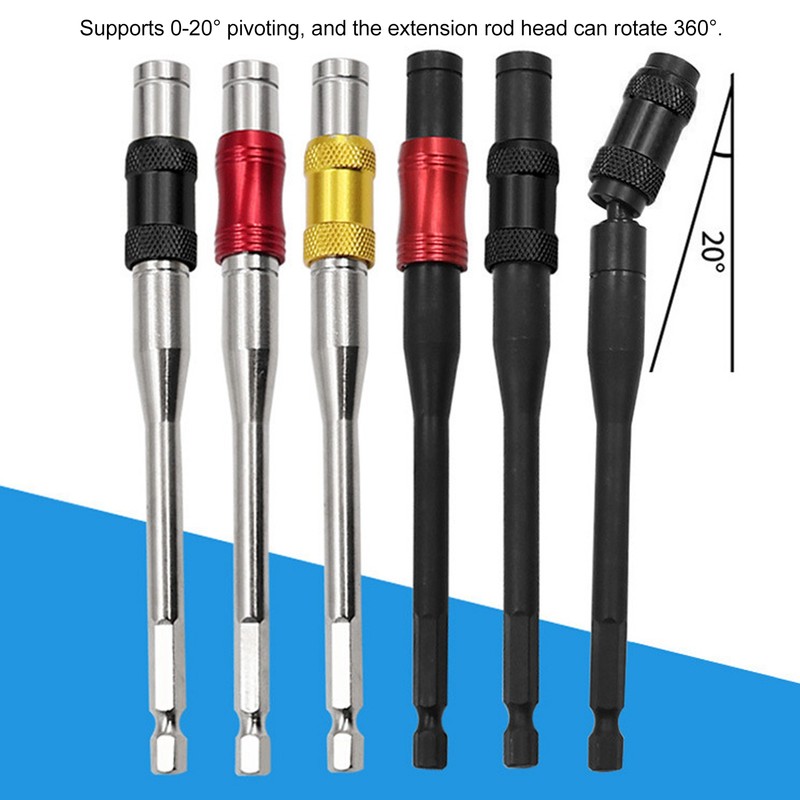 5Pcs Drill Bit Extension 1/4in Hex Shank Magnetic Screwdriver Bit
