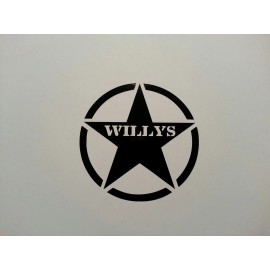 Unbranded ARMY STAR DECAL *FOR 4 WHEEL DRIVE * WILLYS * JEEP CJ YJ TJ   WRANGLER GLADIATOR
