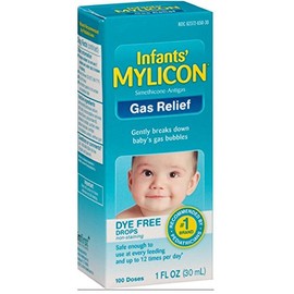 Mylicon Infant Drops Anti-Gas Relief Dye Free, 1 Fluid Ounce Per Bottle (7 Pack)