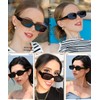 Dollger Trendy Rectangle Sunglasses For Women Men Trendy Retro Rectangular
