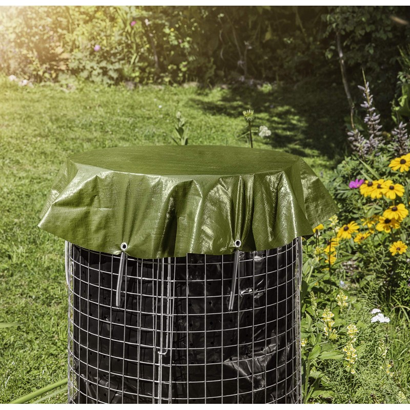 Windhager Composter Cover, Protective Cover for Composter, Tarpaulin Compost, Green,