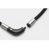 Phiten RAKUWA Magnetic Titanium V - Shaped Necklace, black