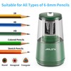 JARLINK Electric Pencil Sharpener, Heavy-Duty Helical Blade to Fast Sharpen,