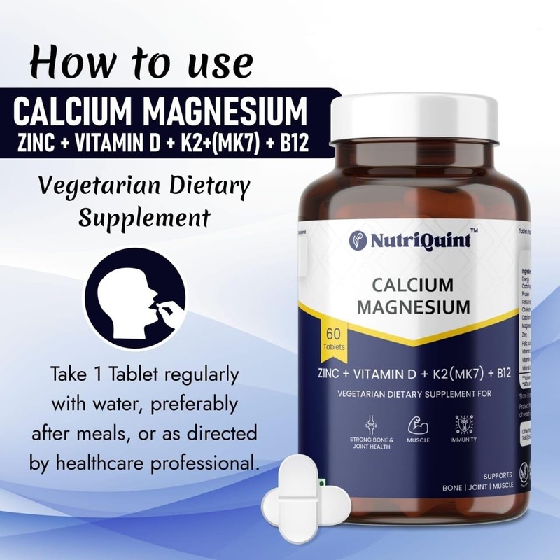  Calcium with Magnesium, Zinc, Vitamin D,K2 & B12 |