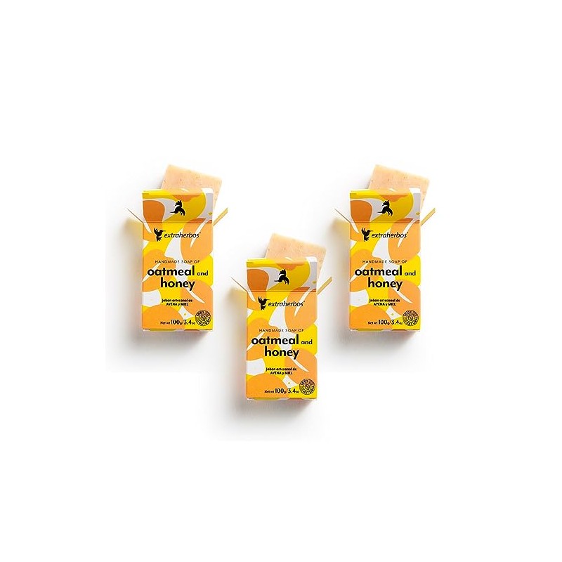 Pack 3 de Jabones Artesanales de Avena y Miel para