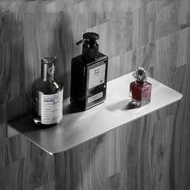 Celbon Shower Shelf No Drilling Shower Basket Bathroom Shelf Rustproof Stainless Steel Wall Shelf Shower Basket Bathroom Shelf Shower Shelf Wall Mounted Brushed 30 cm