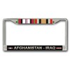 MilitaryBest Afghanistan Iraq Campaign with Ribbons License Plate Frame