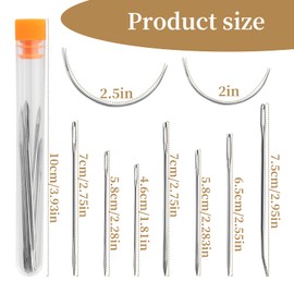 DIUDUS Yards Waxed Leather Thread, Leather Sewing Waxed Thread with Heavy Duty Leather Needles, Leather Thread for Hand Sewing Leather Craft Repair Leather Shoes Bags Sofa (Black)