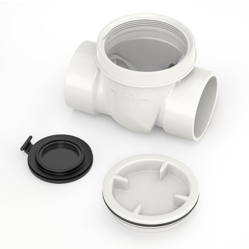 GASHER 4" PVC Backflow Preventer Valve, Sewer Check Back Flow