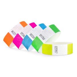 linie zwo ®, Pack of 100 Wristbands Tyvek ® 19 mm, Party Pack (5 x 20 Pieces)