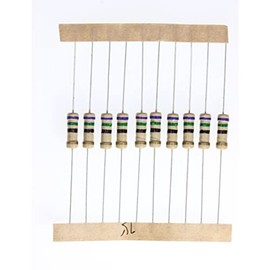 HUABAN 100 Pieces 1 Watts 1W 75R 75 Ohm 5% Carbon Film Resistor