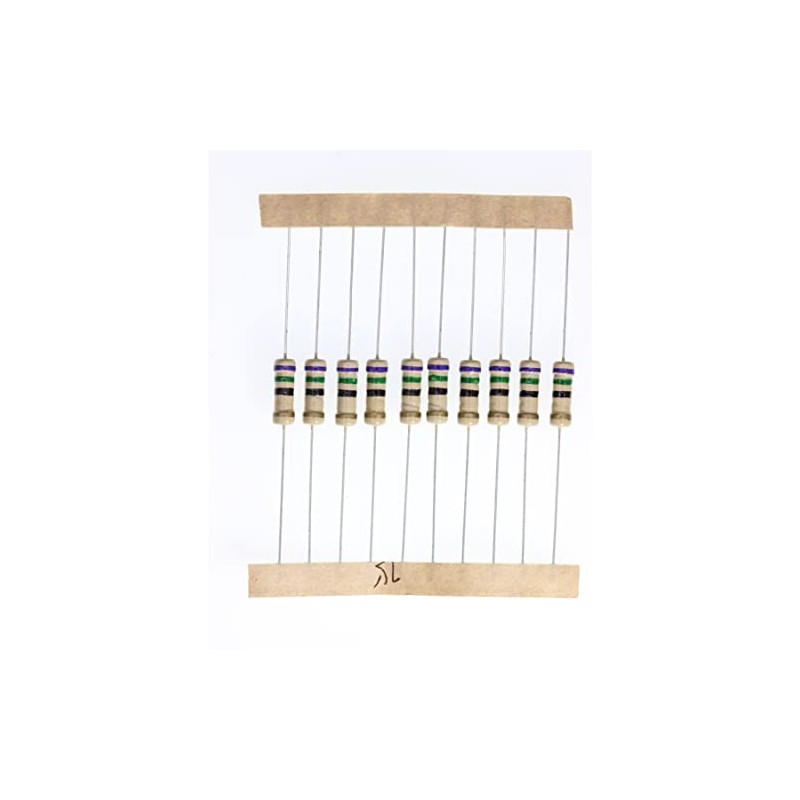 HUABAN 100 Pieces 1 Watts 1W 75R 75 Ohm 5%