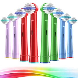 THISONG Kids Electric Toothbrush Replacement Heads – Soft Bristle Precision Soft Cleaning, 8-Pack in 4 Colors, Designed for Children