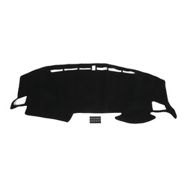 INFINAUTO Dash Cover Interior Sunshield Dashboard Carpet Mat with Sticker for Honda Civic R FK7 8 Series 2017-2024 Polyester Black 1 Set