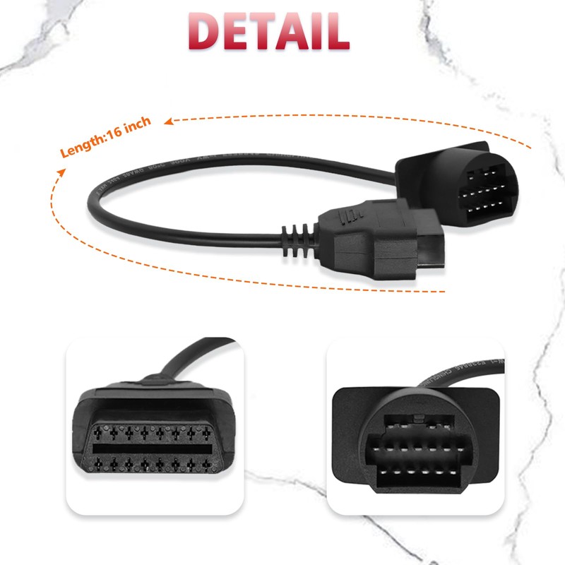 AMHTDOL OBDII Adapter Fit for Toyota 17 Pin OBD1 to