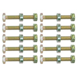 NICHEFLAG 10 Pack 1501216MA Shear Pins Bolts Nuts and Spacers Kits Replaces 301172, 580239MA, 722130, 88951, 88951MA, 90003943, 90009524, MT1501216MA Shear Bolts for Murray Craftsman Snow Blower