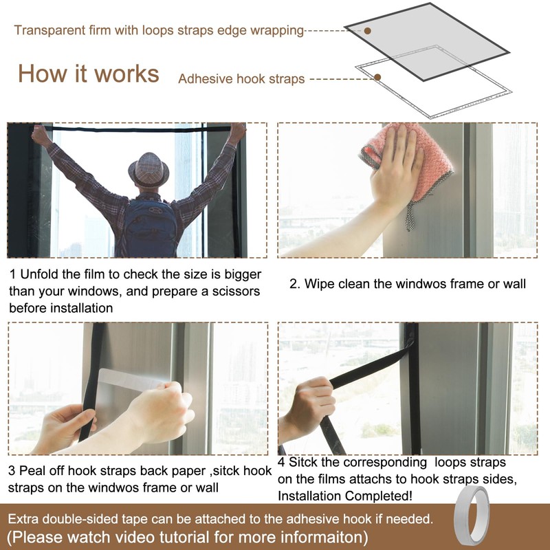 Window Insulation Kit for Winter Heavy Duty Plastic Window Cover