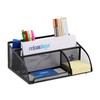 Relaxdays Desk Organizer, Metal Black, 18 x 25.5 x 10.5
