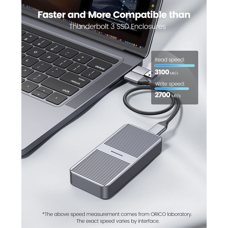 ORICO - Carcasa SSD NVMe de 40 Gbps, adaptador M.2