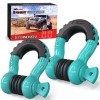 Nilight 2 Pack 3/4" D-Ring Shackle with 7/8" Screw 887lbs