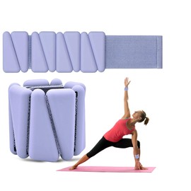 APRICA Adjustable Wrist & Ankle Weights for Women & Men, Set of 2 Wearable Wrist Weights Bracelets, 1 lbs Each, Ideal for Improving Fitness, Exercise, Walking, Jogging, Aerobics, Yoga & Pilates (LILAC)