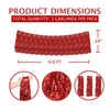 Mandala Crafts Guirnalda de espumillón rojo – Guirnalda de flecos