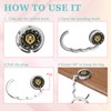 KANGYUSO Leo Foldable Purse Hook Gifts, Black Gold Zodiac Sign