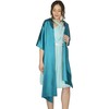 BlackButterfly Satin Shawl Bridesmaid Wedding Wrap Scarf (Teal Blue)