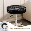 PCSJRKG Dragonfly Bar Stool Covers Floral Print Round Stool Cushion