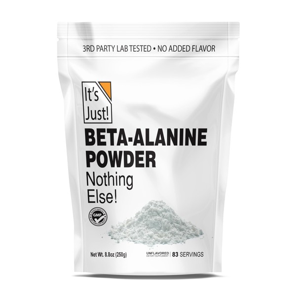 It's Just! - Beta-Alanine Powder, Pre-Workout Supplement, 250g Bulk, Unflavored,