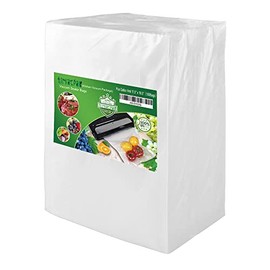 KitVacPak 100 Large Gallon 4mil 11.5" x 18.5" Thick Vacuum Sealer Bags with Commercial Grade, BPA Free, Heavy Duty.Vacuum Sealer Freezer Bags Compatible with Any Sealer Machine