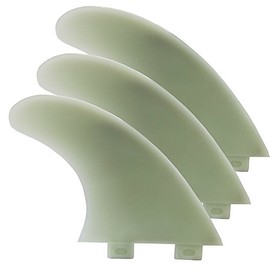 UP100 3pcs/Set Tri G5 Surfboard Fins for FCS Fins SUP Surfing Fin 1 Center + 2 Side 3 Colors (Light Green)