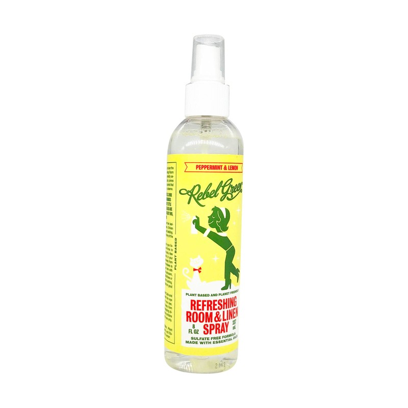 Rebel Green Peppermint Lemon Room and Linen Spray, 8 FZ