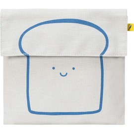 Fluf Flip Snack Sack (Sandwich Size), Happy Bread Blue