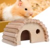 GOTOTOP Wooden Hamster House, Small Animal Nesting Habitat DIY Hideout