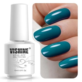Vishine Gelpolish Professional UV LED Soak Off Varnish Color Gel Nail Polish Manicure Salon DeepSkyBlue(1439)