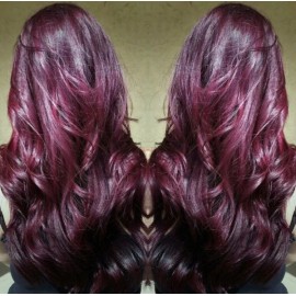 mystic divine luminous shine permanent hair color 4VV violet medium & Developer