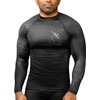 Hayabusa Geo Long Sleeve Jiu Jitsu Rashguard - Grey, XXL