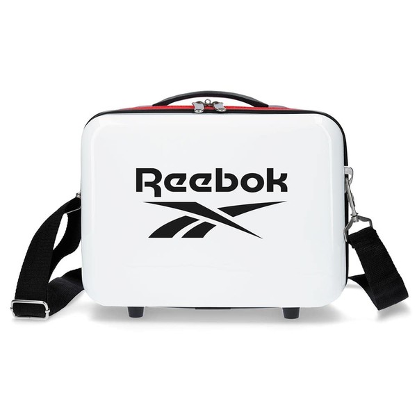 Reebok Maveryck Adjustable Toiletry Bag with Shoulder Strap, White, 29