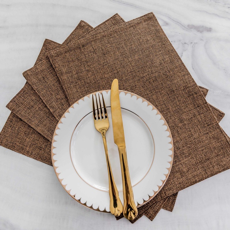 Home Brilliant Place Mats 6 Heat Resistant, Dining Table Cloth