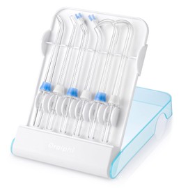 Oralphi Replacement Tips for Waterpik, Water Flosser Replacement Heads Parts for Waterpik Oral Irrigator(2 Classic Jet Tips + 2 Plaque Chaser Tips + 2 Implant Denture Tips + Storage Case Combo)