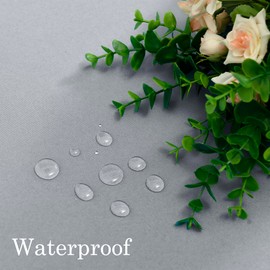 XWZO Table Cloth Rectangular Solid Table Cover Water Resistant Table Cloths Wipe Clean Tablecloth for Cafe, Restaurant, Buffet, Tabletop Party 153x259cm(60x102inches) Silver Gray