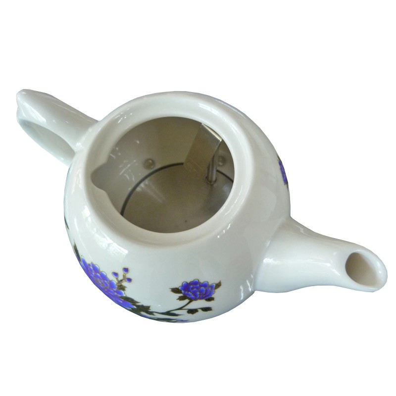 FixtureDisplays Ceramic Electric Kettle Peony Electric Ceramic Kettle 2-tone Ceramic
