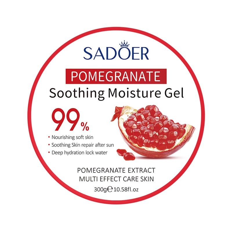 Pomegranate gel face cream soothes, moisturizes, reduces acne, and repairs