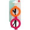 Folat 24863 Glasses Colour Block Orange/Pink Neon for Carnival Clothing