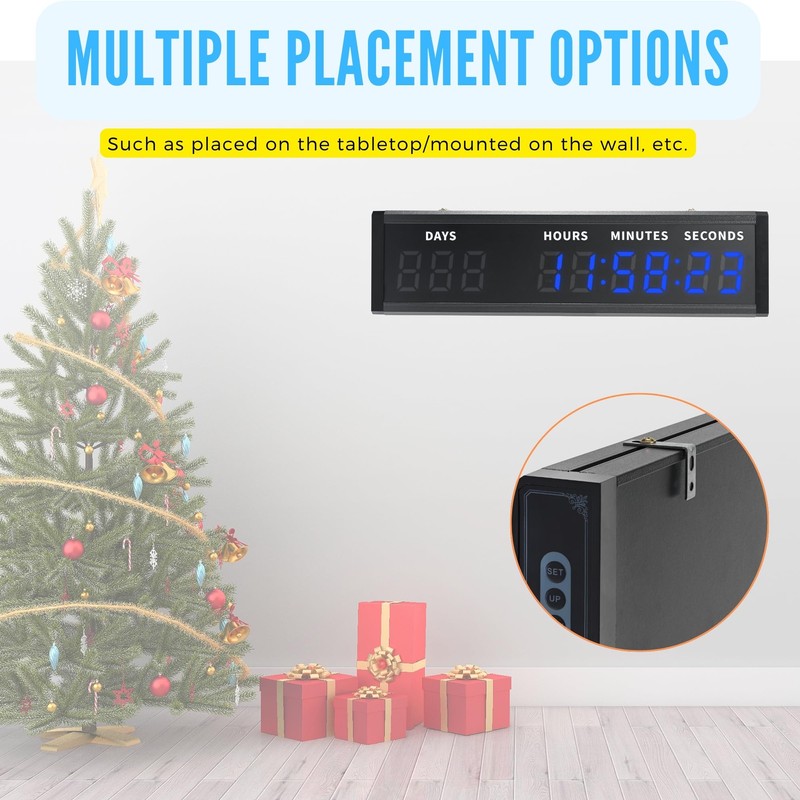 Large Digital Count Up Count Down Timer, Multi-Function 999 Days