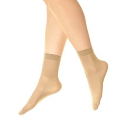 Angelina Nylon Ankle Hosiery 40D Sheer (6-Pairs), 320_BEI