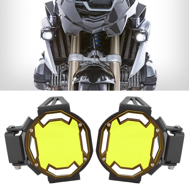Motocycle Fog Light Guard Protective Cover LED Lamp Protector Fit